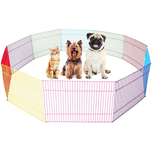 6 Stück Haustier Hund Laufstall Faltbare Metall Kleintier Laufstall Höhe Indoor Outdoor Kleine Haustier Habitat Käfig Hamster Zaun Übungsstift für Hamster, Meerschweinchen, Welpen Kleintiere (22,9 cm) von Patelai