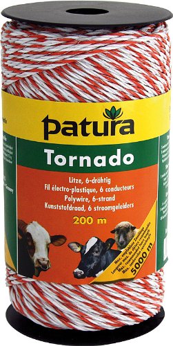 Patura Weidezaun Litze TORNADO 5x 0,20 Niro + 1x 0,30 Cu, 1x 200m von Patura