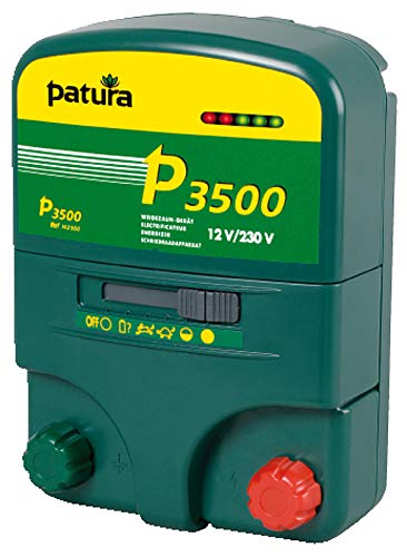 Patura Weidezaungerät P3500-12 Volt/230 Volt - 5-stufige Zaun- und Batteriekontrolle - für anspruchsvolle Zäune und robuste Tierarten - mit Tiefentladeschutz von Patura