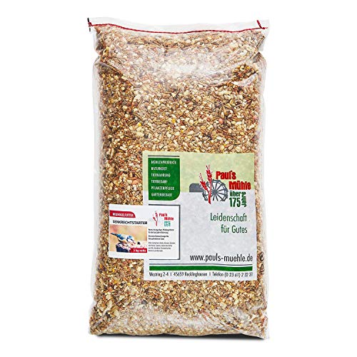 Paul´s Mühle Premium Ganzjahresfutter für Wildvögel mit extra hohem Fettanteil, Vogelfutter zur Ganzjahresfütterung, Senkrechtstarter, 5 kg von Paul´s Mühle