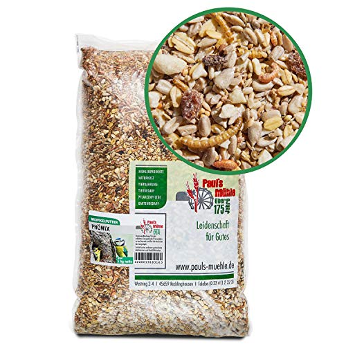 Paul´s Mühle Wildvogelfutter, Vogelfutter ideal für Brutzeit und Aufzucht, Phönix, 5 kg von Paul´s Mühle