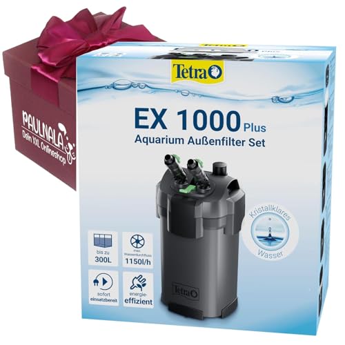 Tetra Aquarium Außenfilter EX 1000 Plus - leistungsstarker Filter für Aquarien bis 300 L, schafft kristallklares fischgerechtes Wasser, Innenbereich inklusive Überraschungsgeschenk von Paulnala.de von Paulnala Dein XXL Onlineshop