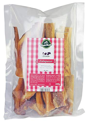 Pauls Beute - Luftgetrocknete Rinderkopfhaut - 1000g Kauartikel für Hund und Katze, Geschmacklos, 1kg von Pauls Beute