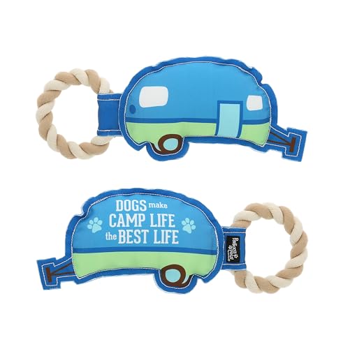 Pavilion – Camp Life – 26,7 cm Camper RV Zelt Camping Welpe Hundespielzeug mit Seilgriff K-9 pelziger Begleiter Geschenk von Pavilion Gift Company