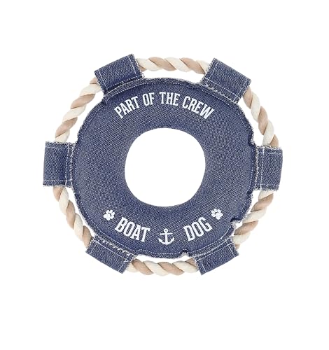 Pavilion – Part of The Crew Boat Dog – 27,3 cm Welpe Hund Lebensretter Boje Spielzeug mit Seilgriff K-9 Pelziger Begleiter Boot See Strand Geschenk von Pavilion Gift Company