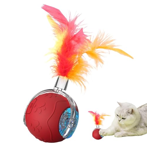 Pavsicgn Elektrische automatische Katzenspielzeug, Smart Rolling Ball für PET - Interactive Smart Moving Pet Toy,Automatisch bewegender Katzenball mit intelligenter Hindernisvermeidungsfunktion für von Pavsicgn