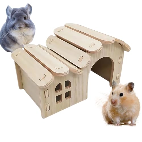 Pavsicgn Hamsterhaus | Hamstergehege | Holzhaus Für Kleintiere Als Käfigzubehör Für Schlafen, Spielen & Ruhen In Innenbereich, Außenbereich Und Unterwegs Pavsicgn Hamsterhaus | Hamstergehege | Holzhaus Für Kleintiere Als Käfigzubehör Für Schlafen, Spielen & Ruhen In Innenbereich, Außenbereich Und Unterwegs von Pavsicgn