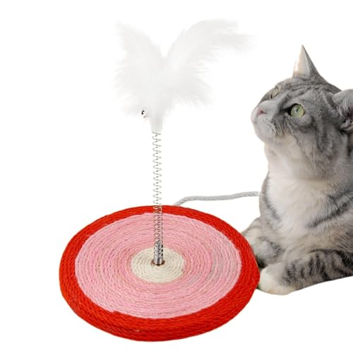 Pavsicgn Kätzchen-Zauberstab-Spielzeug, Katzenkratzmatte,Katzenkratzer für Hauskatzen - Vertikaler Kratzbaum aus Sisal für Hauskatzen und Kätzchen von Pavsicgn