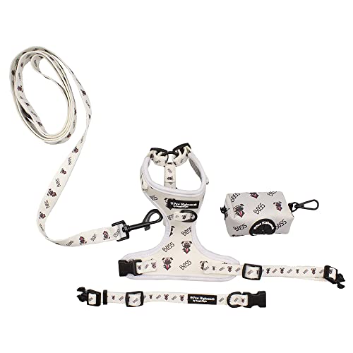 Paw Highness Hundegeschirr, Halsband, Leine und Kotbeutelhalter-Set, Größe XS von Paw Highness