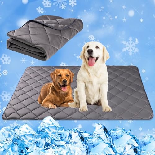 Paw Legend Kühlmatte für Hunde und Katzen, Kühlmatte für Hunde, Haustiere, Kühldecke, Sommer, Eisseide, waschbar, Hundeschlafmatte auf Zwinger, Sofa, Bett, Boden, Autositze, Größe M von Paw Legend