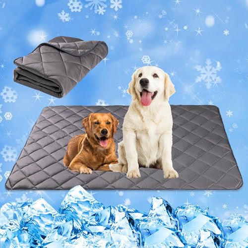 Paw Legend Kühlmatte für Hunde und Katzen, Kühlmatte für Hunde, Haustiere, Kühldecke, Sommer, Eisseide, waschbar, Hundeschlafmatte auf Zwinger, Sofa, Bett, Boden, Autositze, Größe XL von Paw Legend