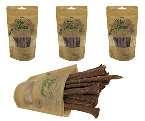 Paw Natural Hunde Leckerlis (3x150g) Känguru-Sticks | 100% Gluten- & getreidefrei | aus frischem Fleisch gesunder Tiere (450g) von Paw Natural