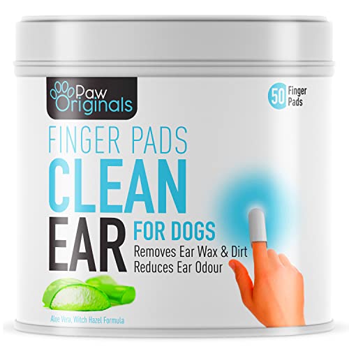 Fingerpads für Hundeohren, verhindert Juckreiz, entfernt Schmutz, Wachs und reinigt schmutzige Ohren, mit Aloe Vera und Hamamelis, 50 Stück von Paw Originals