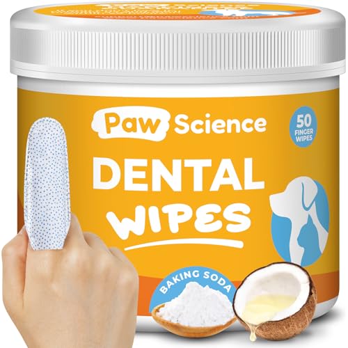 Paw Science Zahnreinigungstücher für Hunde – Zahnbürste und Zahnbürstenset – Erfrischen Sie den Atem, sauberer Mund von Paw Science