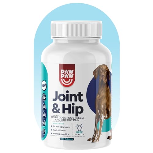 Paw2Paw Hüft- und Gelenktabletten für Hunde - gelenktabletten Hund, gelenk- & knochenschutz für Hunde- Glucosamin KCI 250mg grünlippmuschel Hund Joint Care für Hunde, Hunde Gelenke Tabletten von Paw2Paw