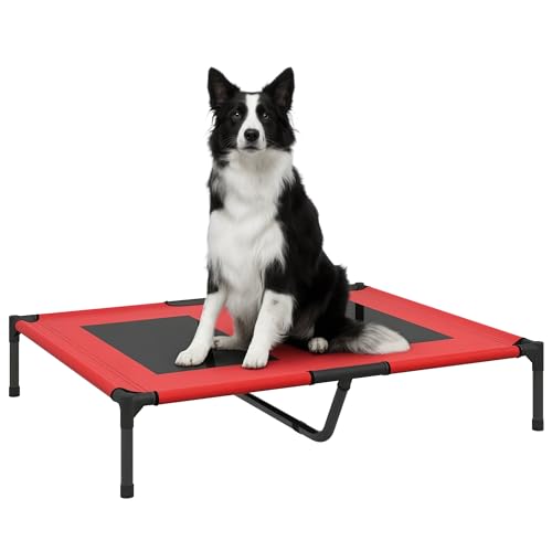 PawHut Hundeliege, Outdoor Hundesofa, Haustierbett, Schlafplatz, Katzenbett, Hundebett, 92 x 76 x 18 cm, Schwarz+Rot PawHut Hundeliege, Outdoor Hundesofa, Haustierbett, Schlafplatz, Katzenbett, Hundebett, 92 x 76 x 18 cm, Schwarz+Rot von PawHut