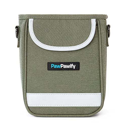 PawPawify Hundetraining Leckerlibeutel - Leckerlibeutel für Hundetraining mit integriertem Kotbeutelhalter - Taille Hundetraining Pouch mit Reflexstreifen - wasserdichte Bauchtasche für Hundetraining von PawPawify