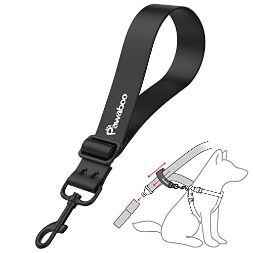 Pawaboo Haustier-Auto-Sicherheitsgurt, Hunde-Sicherheitsgurt, universal, kaufest, mit verstellbarem Gurt, Hundeleine, Hunde-Sicherheitsgurt mit 360°-Haken, 50,8 cm von Pawaboo