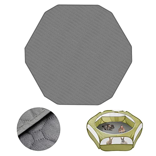 Pawaboo Hexagon Unterlagen für Haustier, [44,5"/113 cm Extra Groß] Kleintier Pee Pad Meerschweinchen Käfig Liner Matte für Kleintiere Meerschweinchen, Kaninchen, Chinchilla, Laufstall Nicht enthalten von Pawaboo