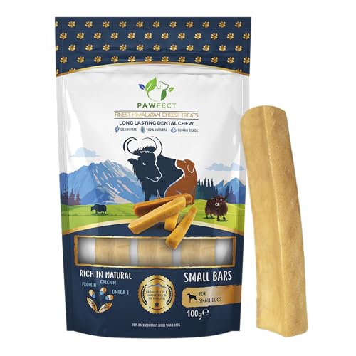 Himalayan Cheese Dental Chews - Original - 3 Chews for Small Sized Dogs (100g/3.17oz) - Pack of 4 (100g X 4 = 400g/14.10oz) von Pawfect Treats