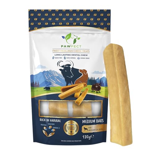 Himalayan Cheese Dental Chews - Original - Pouch of 2 Chews for Medium Size Dogs (130g/4.58oz) - Pack of 3 (130g X 3 = 390g/13.75oz) von Pawfect Treats