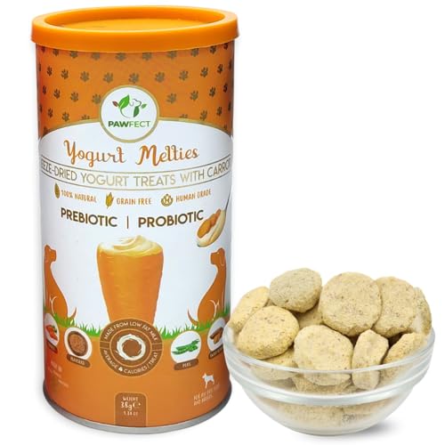 Nature's Munch Prebiotische und probiotische Hundeleckerlis für Hunde, Karotte und Joghurt, 38 g von Pawfect Treats