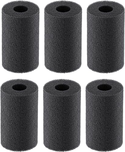 Pawfly 6 Pack Vorfilterschwamm Aquariumfilter Anti-Sauger 7 cm Schaumstoffabdeckung Rollen für kleine Fische Garnelen Fischbrut Schutzfilterschwamm für mechanische Filterung von Pawfly