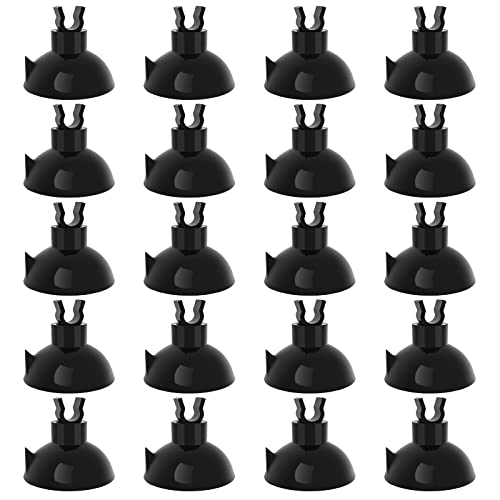 Pawfly Saugnäpfe Aquarium Clips für Standard 0,5cm ID Airline Schläuche Schwarzer Luftschlauch Halter Klammer Zubehör für Fisch Tank Belüftung Setup, 20 Pack von Pawfly