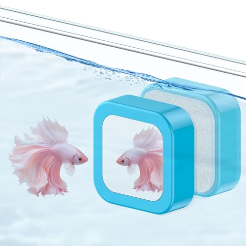 Pawfly Magnetischer Aquarium Glasreiniger Aquariumbürste mit Spiegel 3,8 cm Mini Aquarium Glasreiniger Reinigungswerkzeug Schrubber für 1 cm Dickes Aquarium bis zu 40 L (Nicht schwimmfähig) von Pawfly