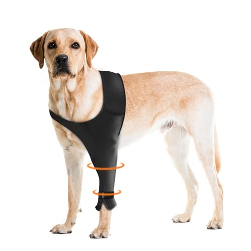 Pawfun Hunde-Beinmanschette für Vorderbein, atmungsaktiv, verhindert Lecken, Wundschutz, passend für kleine, mittelgroße und große Hunde, linkes Vorderbein, Größe 3XL von Pawfun