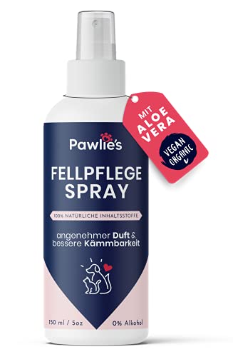 Pawlie’s Fellpflege Spray für Hunde & Katzen - für samtweiches & glänzendes Fell, Fellpflege Hund, Fellpflege Katze, Hunde, Hunde Zubehör, Hundepflege von Pawlie's