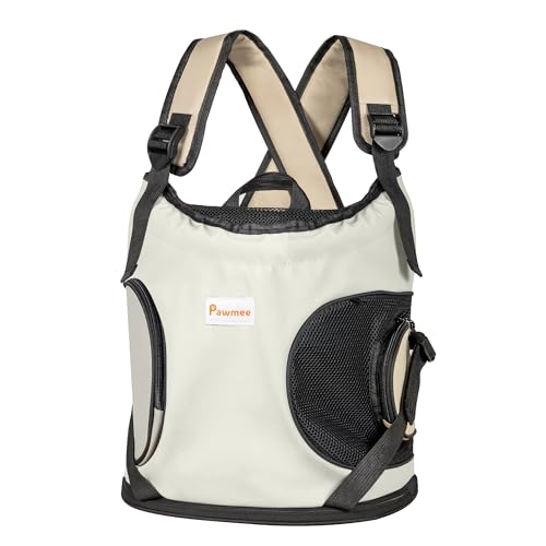 Pawmee Haustier-Tragerucksack, Katzenrucksack, erweiterbar mit atmungsaktivem Netzgewebe für kleine Hunde, Katzen, Welpen, Hunderucksack-Tragetasche für Wandern, Reisen, Camping, Outdoor von Pawmee