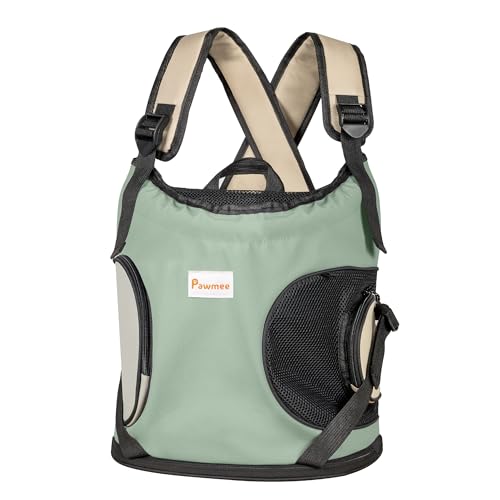 Pawmee Haustier-Tragerucksack, Katzenrucksack, erweiterbar mit atmungsaktivem Netzgewebe für kleine Hunde, Katzen, Welpen, Hunderucksack-Tragetasche für Wandern, Reisen, Camping, Outdoor von Pawmee