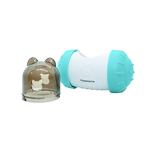 Hund Katze Automatischer Slow Feeder Futter Leaking Dispenser Interaktiver Tumbler für Haustiere IQ Training Geschenk Spielzeug (Blaugrün) von Pawmerce