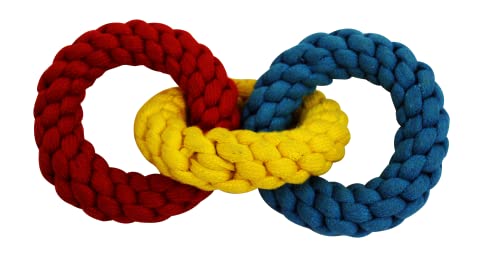 Pawpourri Zugseil aus Baumwoll-Polyester-Mischgewebe für ausgewachsene Hunde, Welpen, Katzen | robustes, langlebiges und lustiges interaktives Spielzeug für Haustiere (Loop Rope Spielzeug) von PAWPOURRI