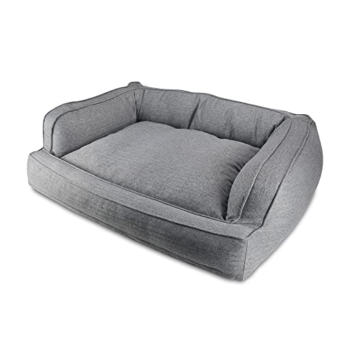 Paws & Claws Arlee Sofa Couch Haustier Hundebett – kaufest – Memory-Schaum – zusammengebaut USA, Größe L/XL, Drizzle Gray von Paws and Claws