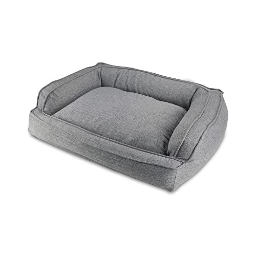 Paws & Claws Arlee Sofa-Couch, Haustier-Hundebett, kaubeständig, Memory-Schaum, zusammengebaut, Größe L/XL, Nieselgrau, 101,6 x 61 x 25,4 cm (L x B x T) von Paws and Claws