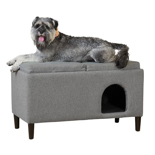 Paws & Purrs Ottoman-Bett für kleine bis mittelgroße Hunde oder Katzen, 81,3 cm breit von Paws & Purrs