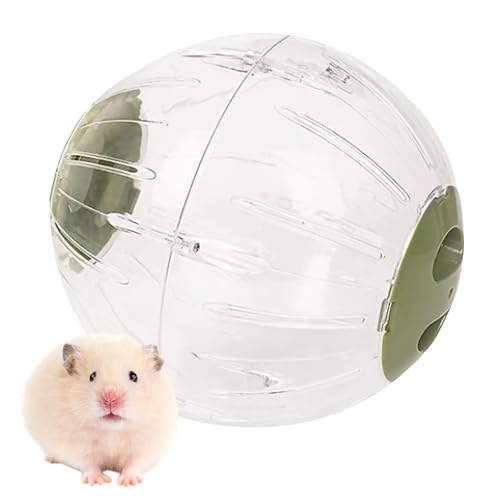 Pawsayes 18,5 cm großer Hamsterball für Training, Laufen, Hamsterrad, lustiger, transparenter Ball, Hamster, Zubehör, Spielzeug für Zwerg, Rennmaus, Maus, Kleintiere (grün) von Pawsayes