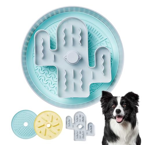 Removable Combination Slow Feeder Dog Bowl(Green Licking Mat) von Pawsayes