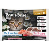 Pawsome Adult Light 4 x 85 g - Pute & Lachs von Pawsome