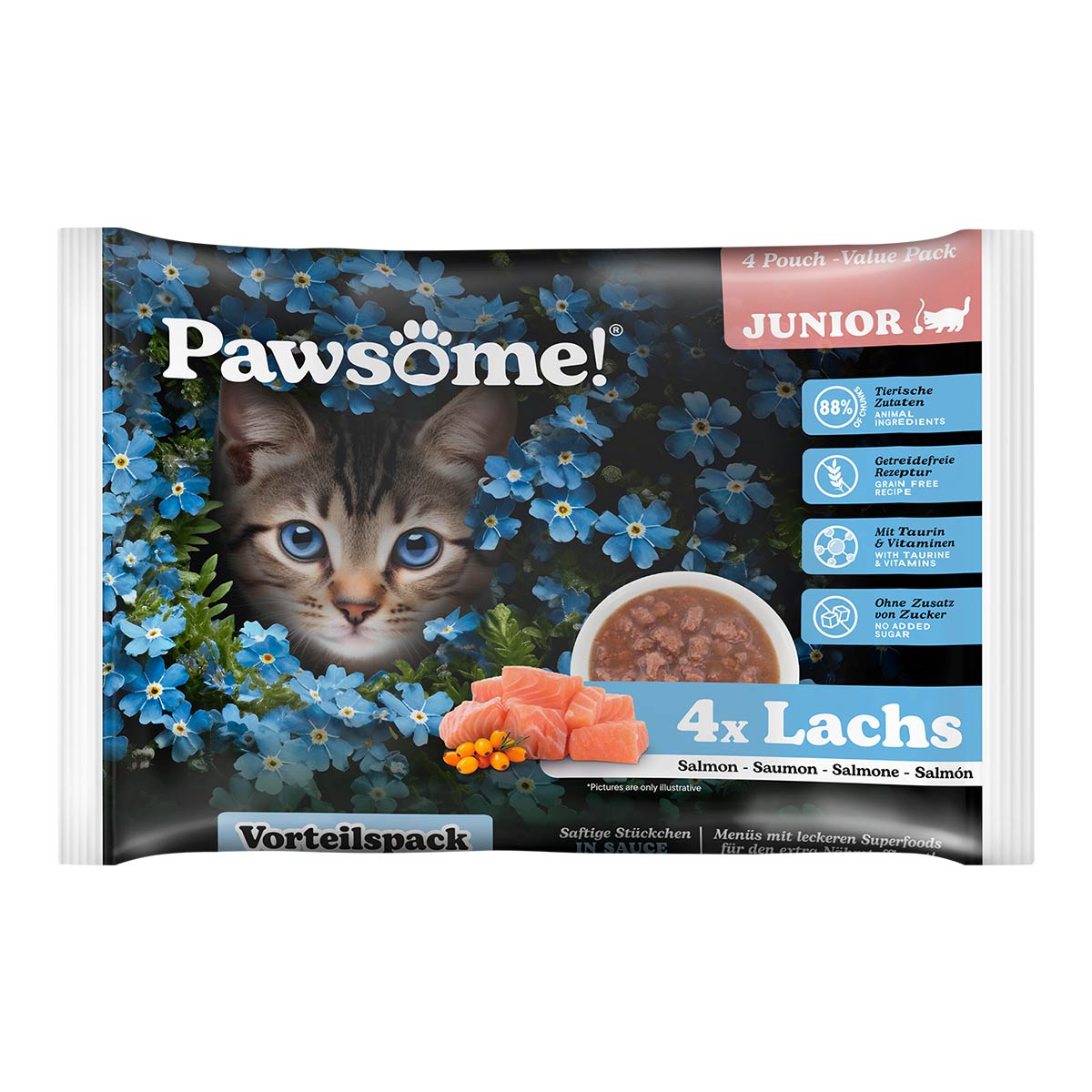 Pawsome Kitten Lachs Vorteilspack 4x85g von Pawsome!