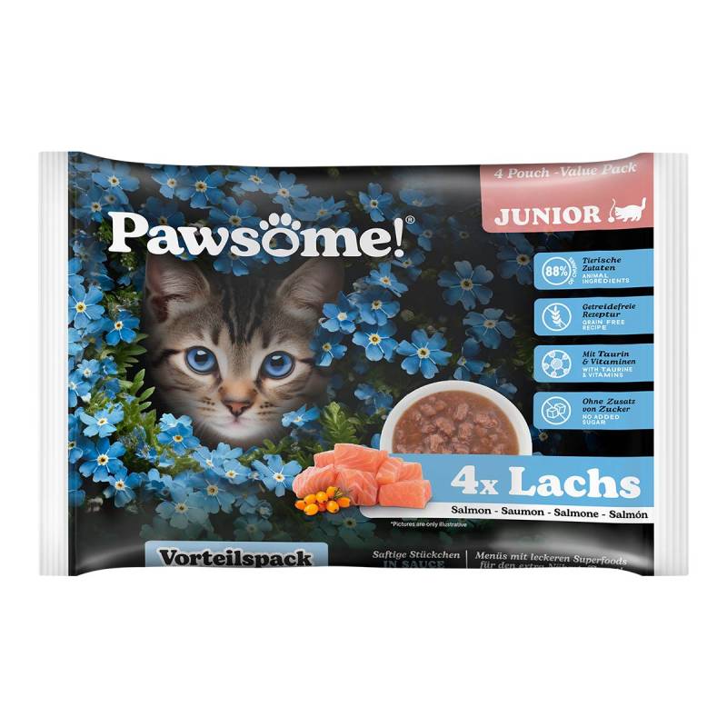 Pawsome Kitten Lachs Flowpack 4x85g von Pawsome!