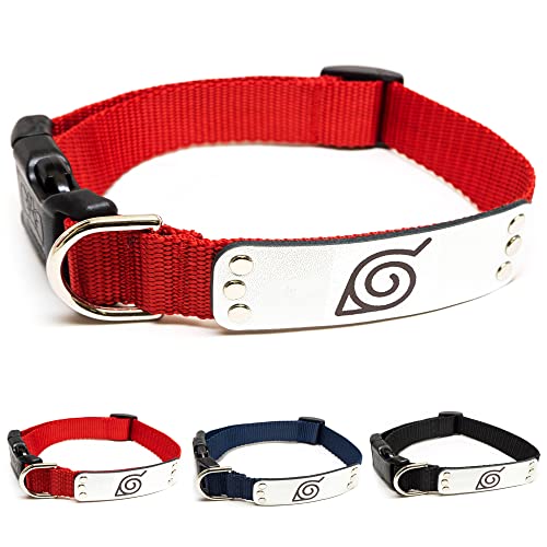 Naruto Hundehalsband für große Hunde, Größe M, XS/kleine Welpenhalsbänder - Offiziell lizenziertes Naruto Shippuden Hidden Leaf Village Anime Hundehalsband, Naruto Geschenke Haustier Halsband für von Pawsonify