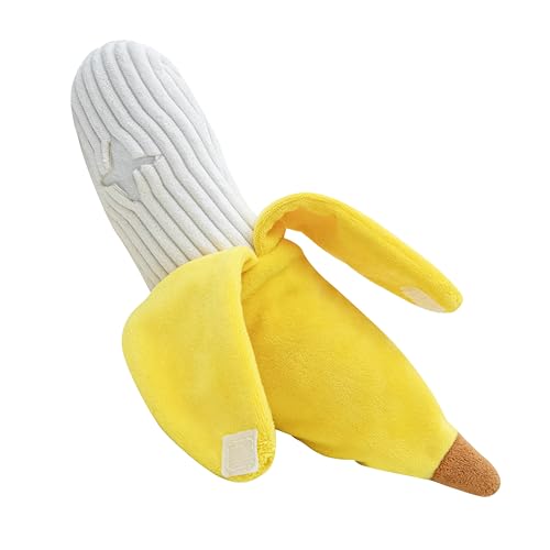 Pawty Dog Toys - Interaktives Hundespielzeug in Bananenform – Schnüffelschnüffel-Parodie in Lebensmittelform mit Quietscher – niedliches Kauspielzeug zum Apportieren – Leckerli-Futter-Puzzle – von Pawty Dog Toys