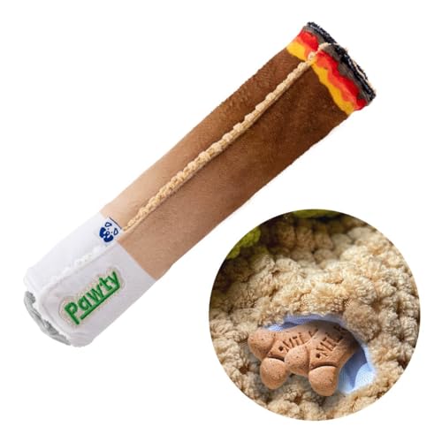 Pawty Dog Toys - Rollendes interaktives Gelenk-Hundespielzeug - Weed Doobie Schnüffelmatte - Niedliches Geburtstagsgeschenk für kleine bis mittelgroße Hunde - Verstecken Sie Leckerlis zum Schnüffeln von Pawty Dog Toys