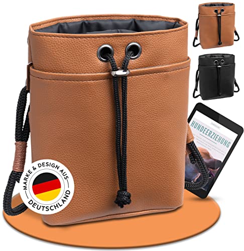 Pawz&Pawz Leckerlitasche für Hunde | Die stylische Wahl für Futterbeutel Hundetraining & Welpen-Erziehung | Praktisch, robuster Leckerlibeutel + Kotbeutelspender | Gassi-Tasche Hund von Pawz&Pawz