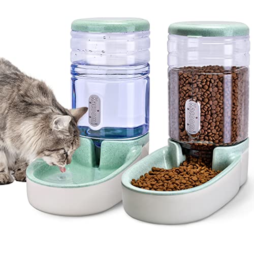 Automatischer Futterspender für kleine und mittelgroße Haustiere Hunde Wasserspender und Reisefutterspender für Hunde, Katzen, Haustiere 3.8Lx 2 von Pawzone