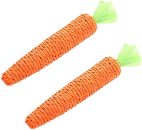 Interaktives Sisal-Karotten-Kauspielzeug für Katzen, Zahnspielzeug für Kätzchen, interaktives Spielzeug für den Innenbereich, Orange, 2 Stück Interaktives Sisal-Karotten-Kauspielzeug für Katzen, Zahnspielzeug für Kätzchen, interaktives Spielzeug für den Innenbereich, Orange, 2 Stück von Pchnfei