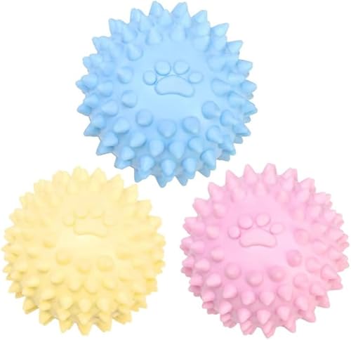 Kauspielzeug für Hunde für aggressive Kauer, bunt, stacheliger TPR-Ball, kein Quietschen, Kauspielzeug, langlebig für aggressive schwere Kauer, Hunde, Welpen, Zahntraining, stacheliger Gummiball Kauspielzeug für Hunde für aggressive Kauer, bunt, stacheliger TPR-Ball, kein Quietschen, Kauspielzeug, langlebig für aggressive schwere Kauer, Hunde, Welpen, Zahntraining, stacheliger Gummiball von Pchnfei